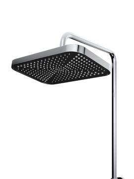 Фото Душевая стойка BelBagno Due DUE-VSCM-CRM с изливом, оружейная сталь