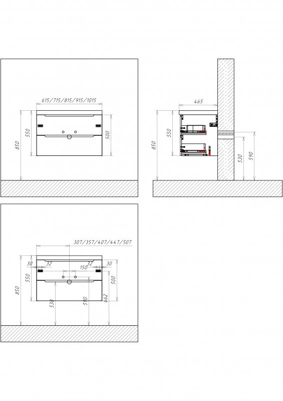 Тумба под раковину BelBagno ETNA39-800/390-2C-SO-RN-P, цвет коричневый ETNA39-800/390-2C-SO-RN-P ETNA39-800/390-2C-SO-RN-P - фото 2