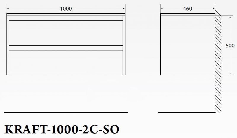 Тумба под раковину BelBagno KRAFT-1000-2C-SO-RT, цвет коричневый - фото 3