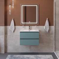 Мебель для ванной BelBagno KRAFT 60 см подвесная, голубая матовая