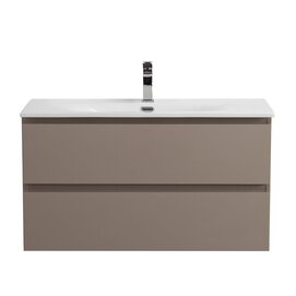 Фото Мебель для ванной комнаты BelBagno KRAFT 80 см подвесная, бежевая матовая