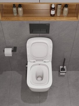 Фото Унитаз подвесной BelBagno KRAFT-TOR BB7106CH-TOR-BS/SC безободковый, с функцией биде, сиденье с микролифтом