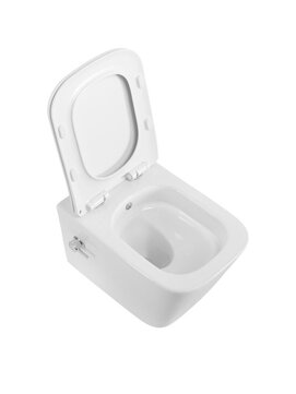 Фото Унитаз подвесной BelBagno KRAFT-TOR BB7106CH-TOR-BS/SC безободковый, с функцией биде, сиденье с микролифтом