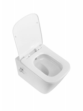 Фото Унитаз подвесной BelBagno KRAFT-TOR BB7106CH-TOR-BS/SC безободковый, с функцией биде, сиденье с микролифтом