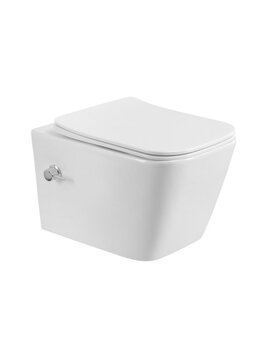 Фото Унитаз подвесной BelBagno KRAFT-TOR BB7106CH-TOR-BS/SC безободковый, с функцией биде, сиденье с микролифтом