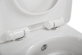 Фото Унитаз подвесной BelBagno KRAFT-TOR BB7106CH-TOR-BS/SC безободковый, с функцией биде, сиденье с микролифтом