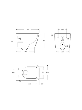 Фото Унитаз подвесной BelBagno KRAFT-TOR BB7106CH-TOR-BS/SC безободковый, с функцией биде, сиденье с микролифтом