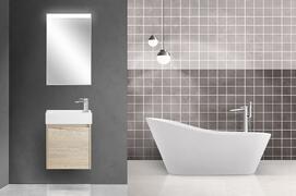 Мебель для ванной комнаты BelBagno Kraft Mini 49 см подвесная, Rovere Galifax Bianco