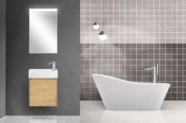Мебель для ванной комнаты BelBagno Kraft Mini 49 см подвесная, Rovere Nebrasca Nature