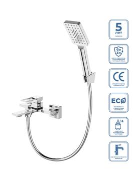 Смеситель для ванны с душем BelBagno Luce LUC-VASM-CRM