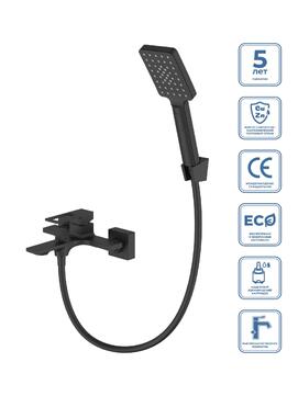 Смеситель для ванны с душем BelBagno Luce LUC-VASM-NERO