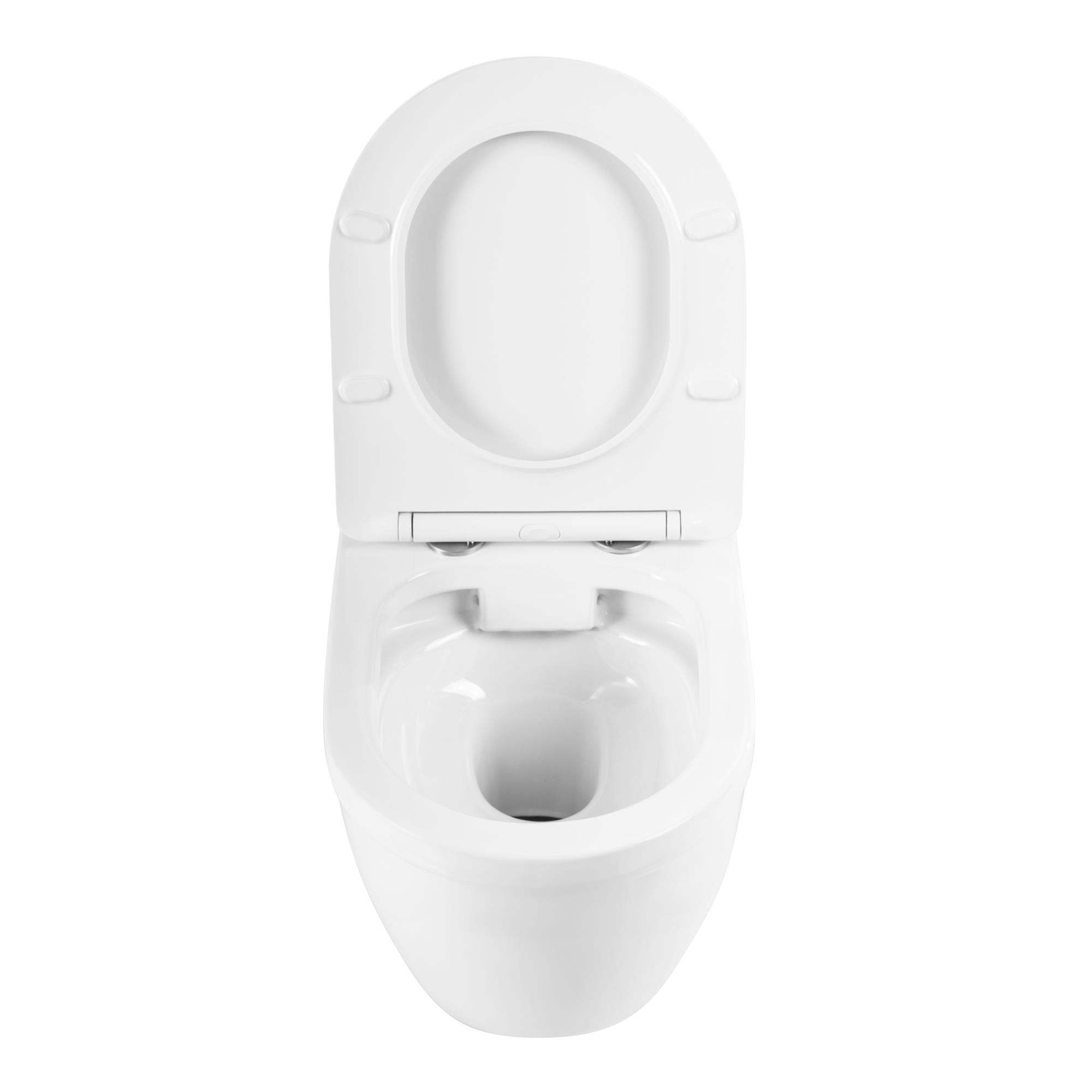 Комплект унитаз с инсталляцией BelBagno Loto BB070CHR/SC/BB002-80/BB014-SR-BIANCO безободковый, микролифт, белый, кнопка белая - фото 5