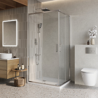 Душевой угол BelBagno Luce 120x90 LUCE-AH-2-120/90-C-Cr стекло прозрачное, профиль хром, без поддона