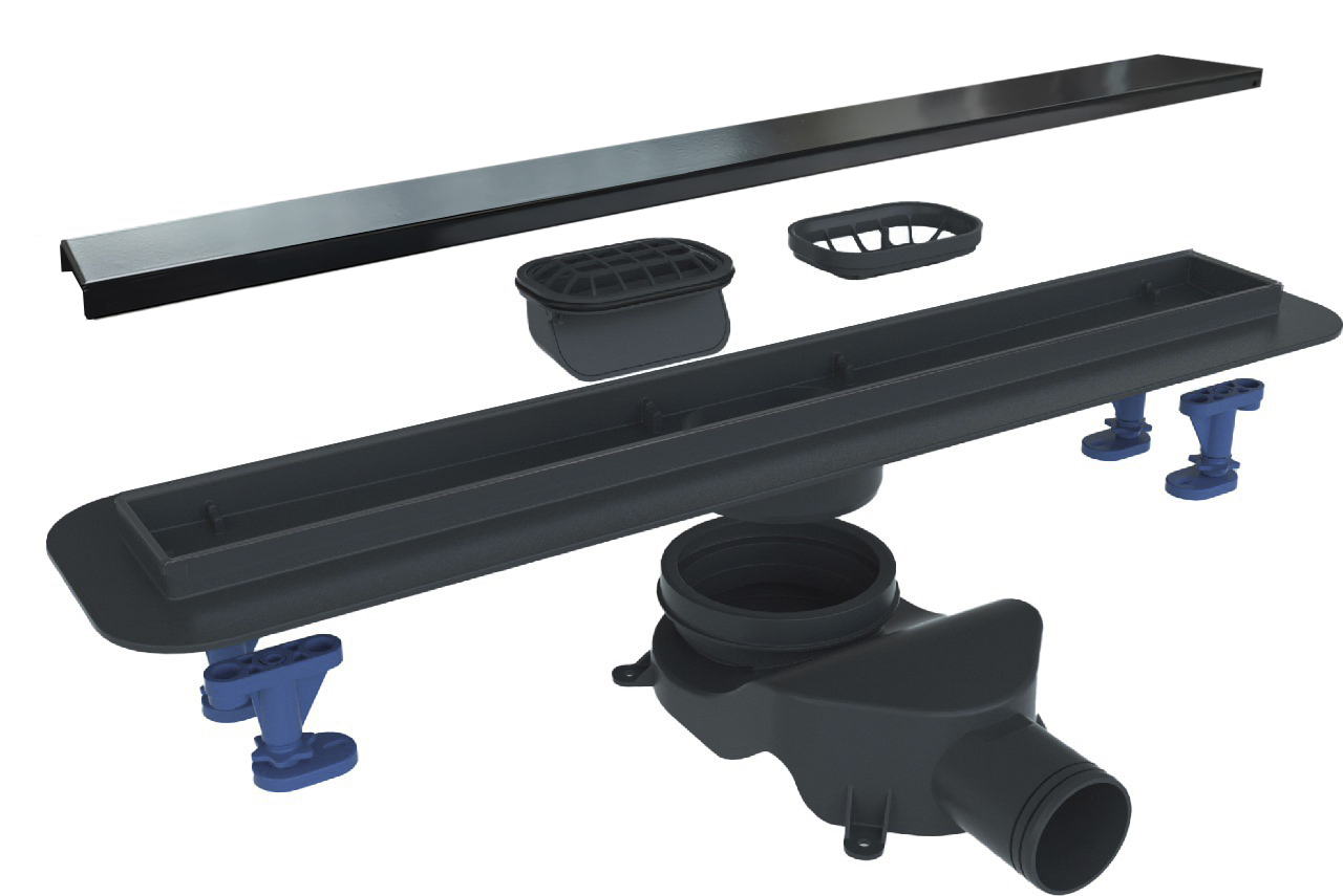 Душевой трап BelBagno Luce 90 см BB-LD-LUCE-90-NERO черный матовый 22000₽