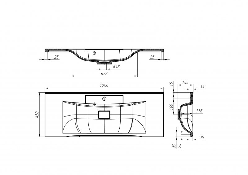 Тумба под раковину BelBagno MARINO-1200-2C-PIA-BL-P, цвет белый - фото 2