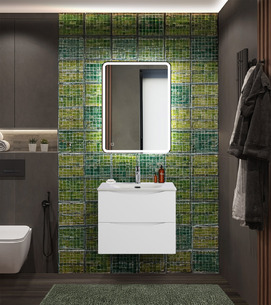 Мебель для ванной комнаты BelBagno MARINO-CER-N 60 см, подвесная, Bianco Opaco