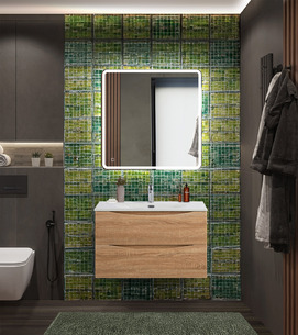 Мебель для ванной комнаты BelBagno Marino-Cer-N MARINO-CER-N-800-2C-SO-WO-P