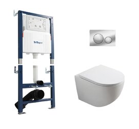 Комплект 5 в 1 Унитаз подвесной BelBagno Marino BB-109-M-2215-CRM