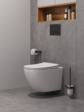 Фото Унитаз подвесной BelBagno MARINO-TOR BB7026CH-TOR-BFS/SC безободковый, с функцией биде, сиденье с микролифтом