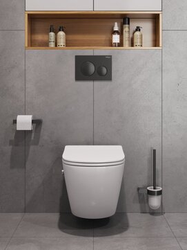 Фото Унитаз подвесной BelBagno MARINO-TOR BB7026CH-TOR-BFS/SC безободковый, с функцией биде, сиденье с микролифтом