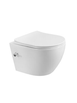 Фото Унитаз подвесной BelBagno MARINO-TOR BB7026CH-TOR-BFS/SC безободковый, с функцией биде, сиденье с микролифтом