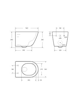 Фото Унитаз подвесной BelBagno MARINO-TOR BB7026CH-TOR-BFS/SC безободковый, с функцией биде, сиденье с микролифтом