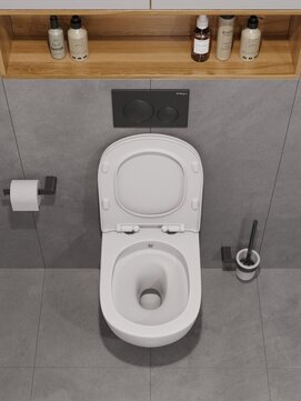 Фото Унитаз подвесной BelBagno MARINO-TOR BB7026CH-TOR-BS/SC безободковый, с функцией биде, сиденье с микролифтом