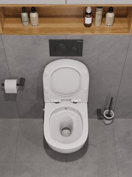 Фото Унитаз подвесной BelBagno MARINO-TOR BB7026CH-TOR-BS/SC безободковый, с функцией биде, сиденье с микролифтом