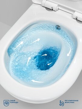 Фото Унитаз подвесной BelBagno MARINO-TOR BB7026CH-TOR-BS/SC безободковый, с функцией биде, сиденье с микролифтом