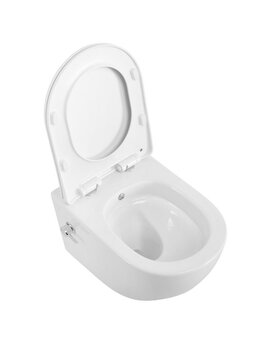 Фото Унитаз подвесной BelBagno MARINO-TOR BB7026CH-TOR-BS/SC безободковый, с функцией биде, сиденье с микролифтом