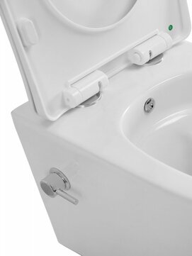 Фото Унитаз подвесной BelBagno MARINO-TOR BB7026CH-TOR-BS/SC безободковый, с функцией биде, сиденье с микролифтом