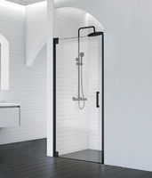 Душевые двери BelBagno Marmi 90 см MARMI-B-1-90-C-NERO стекло прозрачное, профиль черный