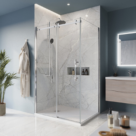 Душевой уголок BelBagno Marino 110x90 MARINO-AH-1-110/90-C-Cr стекло прозрачное, профиль хром, без поддона