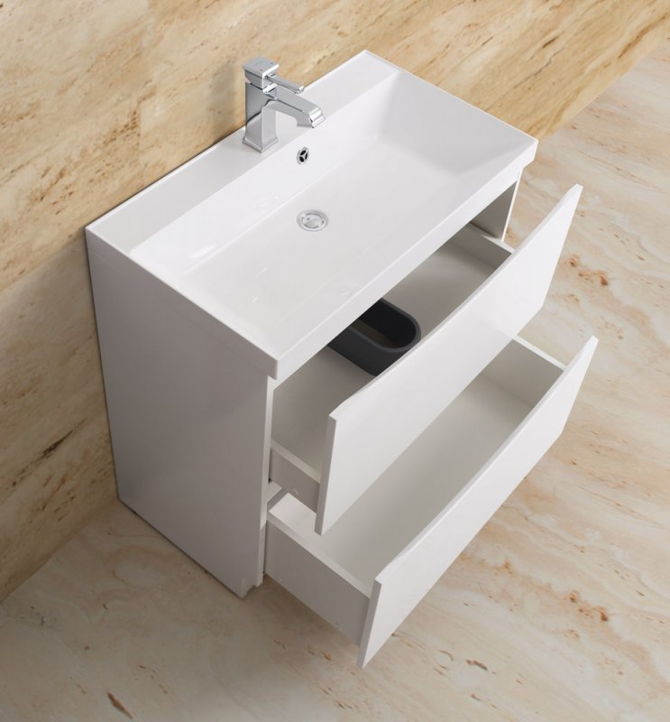 Мебель для ванной комнаты BelBagno Marino 60 Bianco Lucido, цвет белый MARINO-600-2C-PIA-BL-P - фото 3