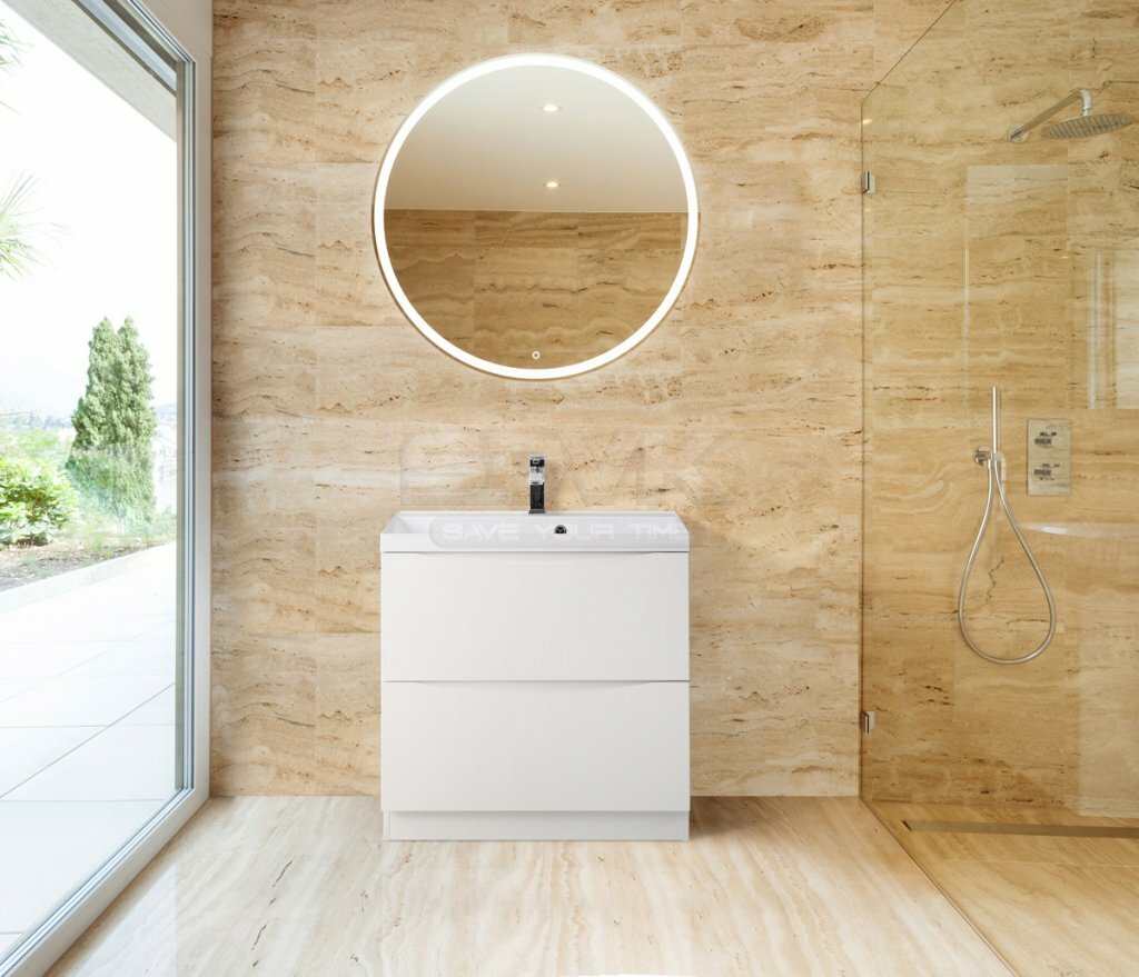 Тумба с раковиной belbagno marino 75 bianco lucido