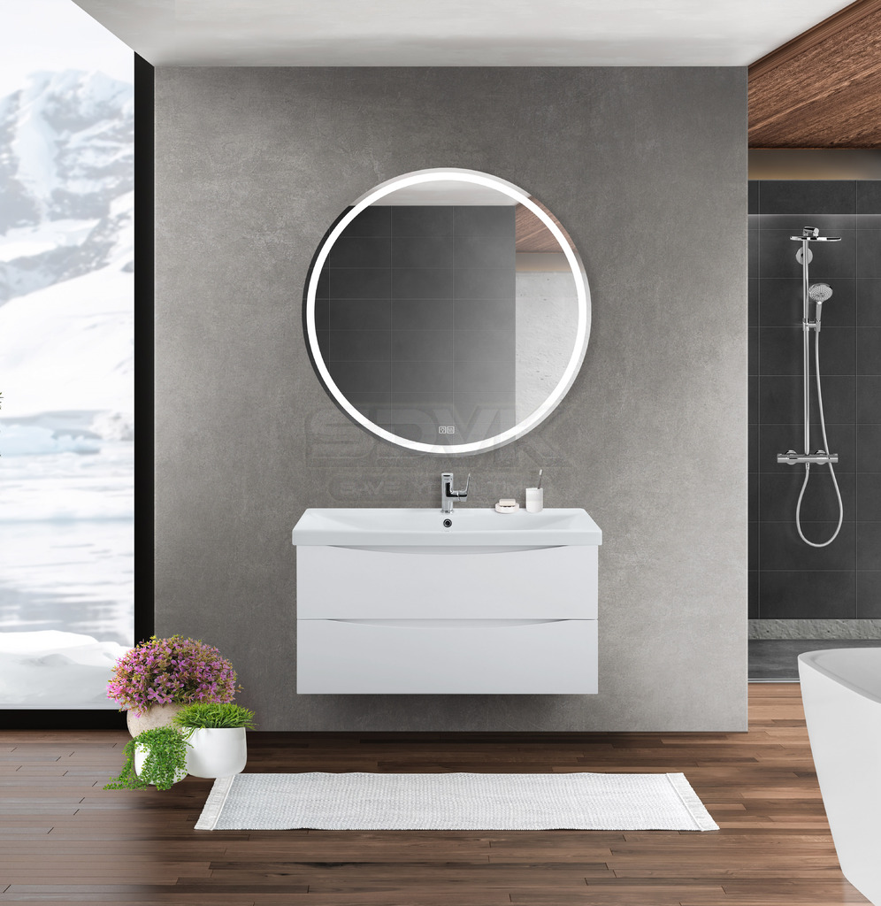 тумба с раковиной belbagno marino 120 nero lucido