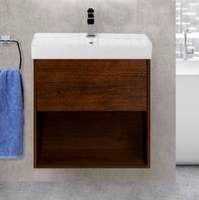 Мебель для ванной BelBagno Neon 50 см подвесная, 1 ящик, Rovere Scuro