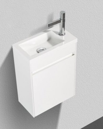 Мебель для ванной комнаты BelBagno PIETRA MINI 400 L Bianco Lucido, цвет белый PIETRA MINI-400-1A-SO-BL-L - фото 2