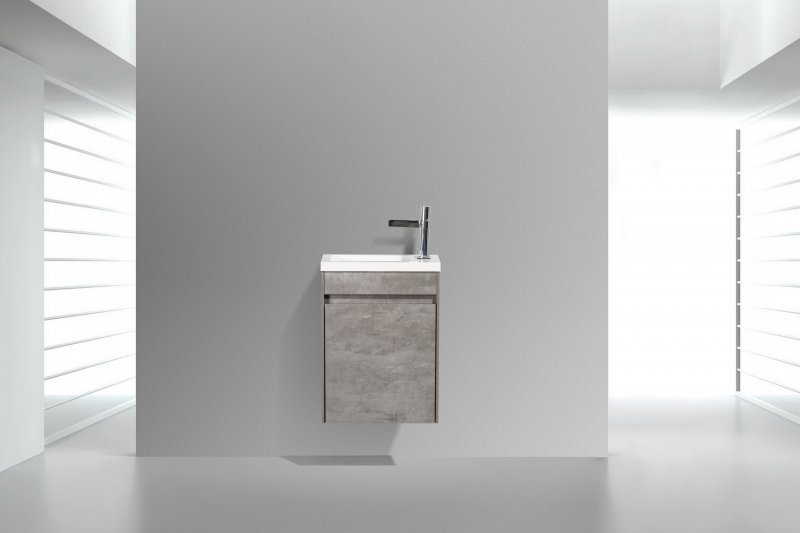 Мебель для ванной комнаты BelBagno PIETRA MINI 400 L Stucco Cemento, цвет серый PIETRA MINI-400-1A-SO-SCM-L - фото 4