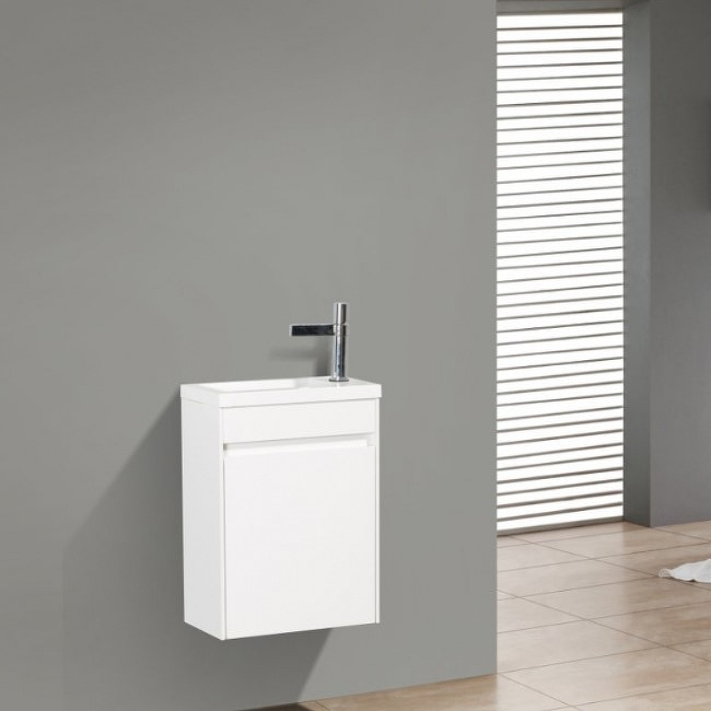 Мебель для ванной комнаты BelBagno PIETRA MINI 400 R Bianco Lucido, цвет белый PIETRA MINI-400-1A-SO-BL-R - фото 3
