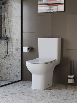 Фото Унитаз-компакт BelBagno ROMANO-TOR  BB2803CP/T-TOR/SC безободковый, белый, с крышкой микролифт