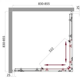   85x85 BelBagno Sela SELA-A-2-85-C-Cr