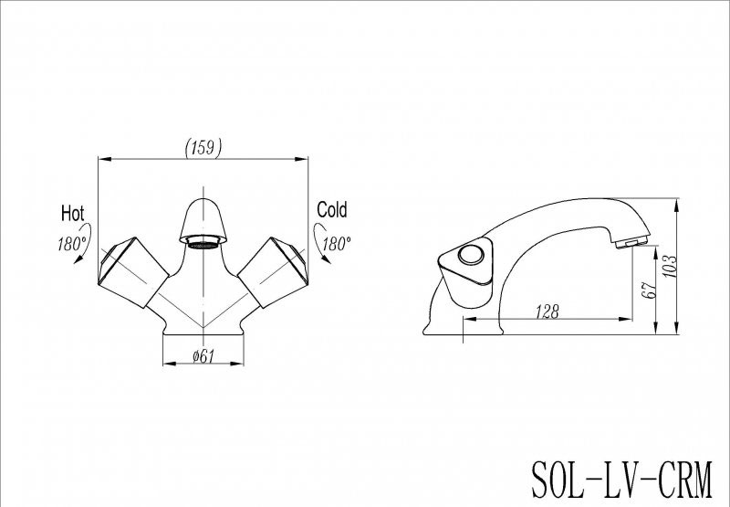 Смеситель для раковины BelBagno Solo SOL-LV-CRM, цвет хром - фото 2