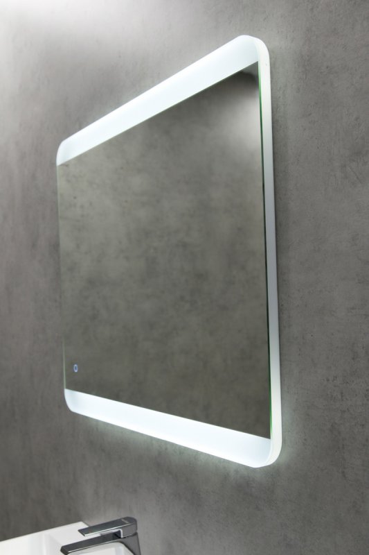 Зеркало с подсветкой BelBagno SPC-CEZ-700-600-LED-BTN, цвет хром - фото 2