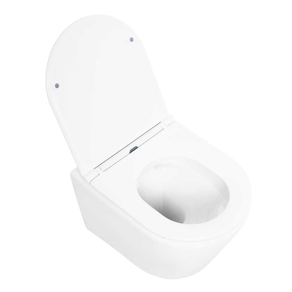 Комплект унитаз с инсталляцией BelBagno Tre BB8001CHR/SC/BB002-80/BB014-SR-BIANCO безободковый, микролифт, белый, кнопка белая - фото 4