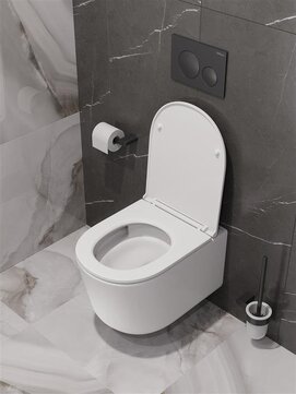 Фото Унитаз подвесной BelBagno UNIQUE BB007CH-TOR/SC безободковый, сиденье с микролифтом