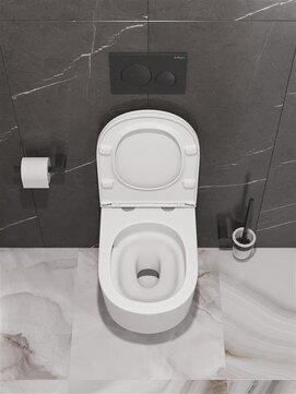 Фото Унитаз подвесной BelBagno UNIQUE BB007CH-TOR/SC безободковый, сиденье с микролифтом