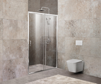 Душевые двери BelBagno Unique 100 см UNIQUE-BF-1-100/115-C-Cr прозрачное стекло профиль хром