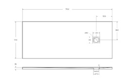       BelBagno UNO 170x70 TRAY-MR-UNO-AH-170/70-35-W-NO 