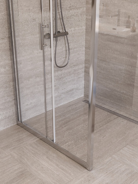 Фото Душевой уголок BelBagno UNO-195 100x100 UNO-195-A-1-100-C-Cr стекло прозрачное, профиль хром